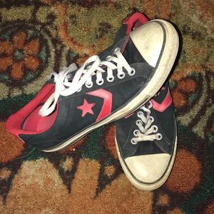 Converse all star cons black/red men’s size 8
